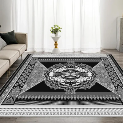 Looped Velvet Rugs and Carpets Living Room Custom Nordic Carpet Cheap Factory Wholesale 3D Printing Area Rug