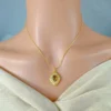 BJG0588N Factory Wholesale Stainless Steel Necklace Vintage tiger Eye Clavicle Chain Exquisite Sweater Necklace - Image 3