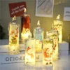 Wholesale Price Simulation Christmas Snowman Design Mini Candle Table Lamp Girls Bedroom Display Modeling Lamp - Image 3