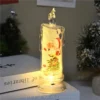 Wholesale Price Simulation Christmas Snowman Design Mini Candle Table Lamp Girls Bedroom Display Modeling Lamp - Image 6