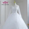 Customized Long Sleeves A line Wedding Dress 2025 Vestido De Fiesta De Boda Pretty Lace Pearls Beaded Lace Bride Dresses WX0270 - Image 12
