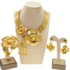 Zhuerrui Flower Choker Jewelry Sets Brass Italian Brand Gold Plated Fashion Jewelry Set Date Party Favors Jewellery Sets NH00047 - Image 5