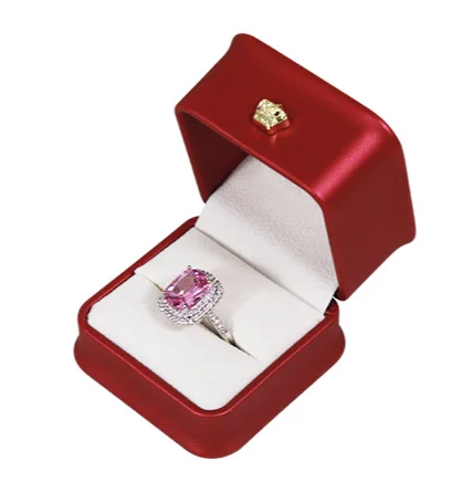 2023 Wholesale Custom logo Leather PU Crown Red Single Jewelry Ring Package Boxes Ring Box - Image 9