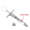 1 Set Dentistry Injection Syringe Hook-headed Sharp Head Stainless Steel Dental Aspirating Syringe Surgical Instrument 1.8ML - Image 7