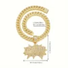 Wholesale Hip Hop Iced Out BOM Letter Pendant with Cuban Link Chain for Men Women Cool Street Accessory - Image 6