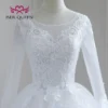 Customized Long Sleeves A line Wedding Dress 2025 Vestido De Fiesta De Boda Pretty Lace Pearls Beaded Lace Bride Dresses WX0270 - Image 6