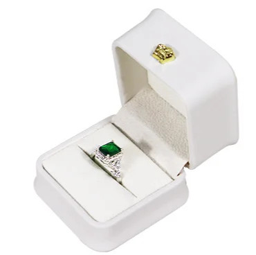 2023 Wholesale Custom logo Leather PU Crown Red Single Jewelry Ring Package Boxes Ring Box - Image 8