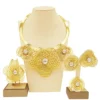 Zhuerrui Women's Necklace Jewelry Set Pendant Bangle Earrings Ring Chain Jewelry Set Italian Bridal Jewelry Set H30060 - Image 7