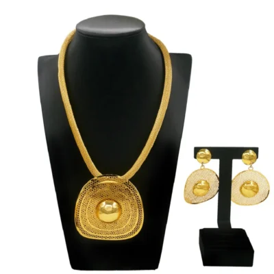 Zhuerrui 18k Gold Dubai Engagement Jewelry Sets African Luxurious Jewelry Sets Italian Luxury Pretty Jewellery Sets MH2200625