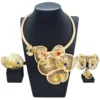 Hot Selling Flower Jewelry Set Original 24K Gold Plated Women's Necklace Jewelry Set High Quality Fashion Banquet Set - Image 7