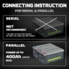 POWERWIN BT5120 LiFePO4  Built-in BMS Deep Cycles Solar Rechargeable Durable 51.2V 100Ah 5120Wh Solar Generator - Image 4