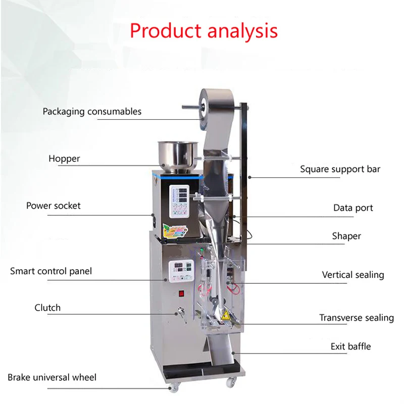 Scale Herb Filling And Weighing Machine Tea Leaf Filler Automatic Packing Machine Particle Powder Black Tea Racking Device - Image 3