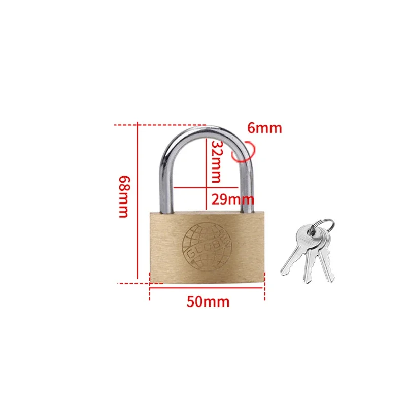 Copper Padlock Small Locks for Luggage Case Locker Home Improvement Hardware 20mm 25mm 30mm 40mm 50mm Include 3Keys - Image 10