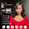 Tewjig 220 Density Body Wave Short Bob Wig 13x4 HD Lace Front Human Hair wig 16 Inch 100% Brazilian Preplucked With Baby Hair - Image 3