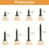 [:en]M2 black Flat Head Cross Carbon Steel Self-Tapping Screw 800Pcs, Suitable For Home Improvement, DIY Engineering, Electronic Prod[:ar]M2 black Flat Head Cross Carbon Steel Self-Tapping Screw 800Pcs, Suitable For Home Improvement, DIY Engineering, Electronic Prod[:] - Image 2
