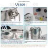 Milking Machine 5L Automatic Pulse Milking Farm Cow Goat Sheep Vacuum Pump Bucket Farm Breeding Equipment intensity adjustment. - Image 4