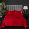 High End Satin Sheets, Soft And Comfortable Solid Color Sheets, Luxurious Single And Twin Bed Sheets - Image 9