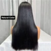 2x6 5x5 Lace Closure 330% Density Double Drawn Vietnamese Human Hair Straight Human Hair Wig Transparent Lace Front Wig - Image 3