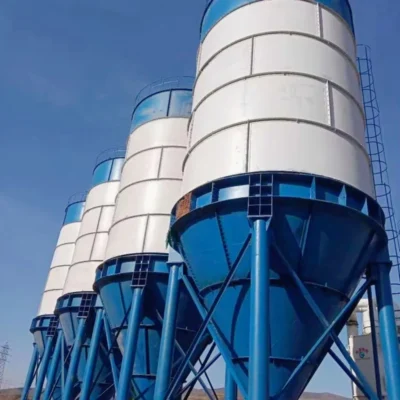 50T Vertical Cement Tank Fly Ash Silo Dry Lime Mixing Station Anti-Wear Design Industrial Construction Equipment Factory Price