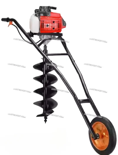 Powerful & Convenient: New 4-Stroke Electric Start Earth Auger for Efficient Fertilizing, Hole Digging & Staking in Orchards!