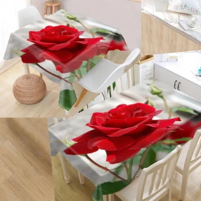 Plant Flower Leaves Coffee Table Runner Tablecloth Table Party Decoration Oilcloth on Table Protector Table Cloth Rectangular