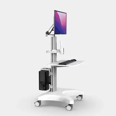 Dental Cart with Computer Holder Portable Medical Trolley Hospital Trolley Height Adjustable for Dental Clinic Hospital