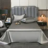 High End Satin Sheets, Soft And Comfortable Solid Color Sheets, Luxurious Single And Twin Bed Sheets - Image 12