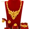 Fashion Dubai 24K Gold Color Jewelry Set for Women Nigeria Wedding Necklace Earrings Bracelet Ring Bridal Jewellry Accessories - Image 7