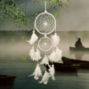Dream Catcher Car Mini Pure White Feather Wind Chimes Wall Hanging Decor Handmade Catcher Feather Pendant Decoration - Image 27