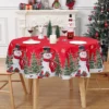 Christmas Polyester Round Tablecloth 2025 Merry Christmas Decoration For Home Xmas Gift Navidad New Year 2026 Dining Table Cover - Image 6