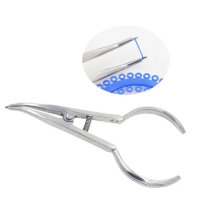 Dentistry Orthodontic Separator Placing Pliers Elastic Dentall Separator Circle Rubber Ring Steiner Ligature Ties Forceps