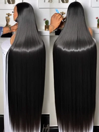 40 Inches HD 200% 13x6 Silky Bone Straight Lace Front Human Hair Wigs 13x4 Lace Frontal Remy Wig 5x5 Glueless Ready To Wear Wig