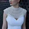 TopQueen VG68 Popular Women Pearl Shawl Necklaces Body Chain Sexy DIY Beaded Neck Chain Decoration Necklaces for Women Vintage - Image 8