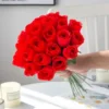 10/30Pcs Red Silk Roses Bouquet Vases Home Decortiong Garden Wedding Decorative Wreaths Fake Plant Wholesale Artificial Flowers - Image 2