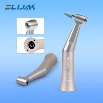 ELIJAH Dental Low Speed Handpiece E-Type FX205 Contra Angle Push Button 1:1 Drive External Water Spray Handpiece Dentistry Tools