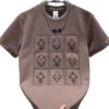 2025 summer new men's versatile heavy industry letter steel print short sleeve t-shirt fashion casual crew neck pullover top - Image 5