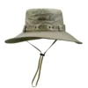 [:en]Summer Men Bucket Hat Outdoor UV Protection Wide Brim Panama Safari Hunting Hiking Hat Mesh Fisherman Hat Beach Sunscreen Cap[:ar]Summer Men Bucket Hat Outdoor UV Protection Wide Brim Panama Safari Hunting Hiking Hat Mesh Fisherman Hat Beach Sunscreen Cap[:] - Image 10