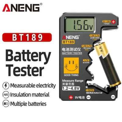 [:en]ANENG BT189 Button Cell Battery Tester 9V N D C AA AAA Universal Household LCD Display Battery Tester Power Bank Detectors Tools[:ar]ANENG BT189 Button Cell Battery Tester 9V N D C AA AAA Universal Household LCD Display Battery Tester Power Bank Detectors Tools[:]