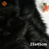 9cm BLACK Mohair Long Pile Faux Fur Fabric Perfect for Fursuit, Cosplay Costume, Photo Prop, Trim, Throw Pillow, Crafts 25x45cm - Image 7