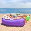 Outdoor Portable Inflatable Sofa Inflatable Outdoor Air Sun Inflatable Lounger Blow Up Chair Bag Banana Camping Air Bed Beanbag - Image 4