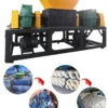 Industrial Double Shaft Shredder Waste Plastic Rubber Metal Crusher Recycling Shredder Machine For Municipal Sorting Center Use - Image 3