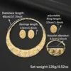 Dubai 18K Gold Plated Jewelry Set Woman Necklace Bracelet Ring Earrings Party Wedding Classic Daily Wear Party Gift - Image 6
