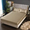 New Satin Fitted Sheet European Style Rayon Mattress Cover Elastic Band Bed Sheet King 140x200 160x200 No Pillowcase Beddings - Image 7