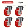 [:en]4-Pack PVC 1.97 "Universal and directional casters, quiet red rotating wheels, wheelbarrow, furniture project trolley[:ar]4-Pack PVC 1.97 "Universal and directional casters, quiet red rotating wheels, wheelbarrow, furniture project trolley[:] - Image 9