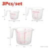3pcs 250/500/1000ml Baking Liquid Measuring Cups PVC Scale Cup Plastic Measuring Volume Beaker Kitchen Baking Tools - Image 2