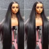 13x6 Glueless Wig 250% Bone Straight Human Hair Wig Unprocessed Black Long Straight Lace Front Wig PrePlucked Beginnner Friendly - Image 3
