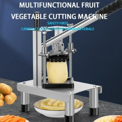 Manual Fries Machine Commercial Vegetable Fruit Meat Chopper Dicer Cutting Machine Stainless Steel Potato Cutter Vertical Dicer