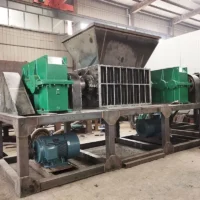 Metal Scrap Shredder Machine Tyre Shredder Plant Waste Tire Recycling Heavy Duty Scrap Metal Plastic Crusher Shredder Machine