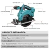 [:en]165mm Brushless Circular Saw Cordless Electric Saw for Wood Metal Ceramic Stone Wall Cutting Electric for Makita 21V Battery[:ar]165mm Brushless Circular Saw Cordless Electric Saw for Wood Metal Ceramic Stone Wall Cutting Electric for Makita 21V Battery[:] - Image 2
