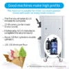 18~22L/H Soft Ice Cream Making Machine With Mixer Floor Standing 3 Flavors Fruit Flavor Soft Serve Machine - Image 4